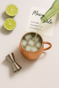 moscow mule flat lay