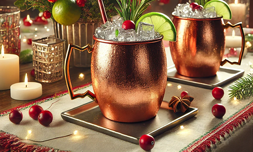 mule mugs copper holidays